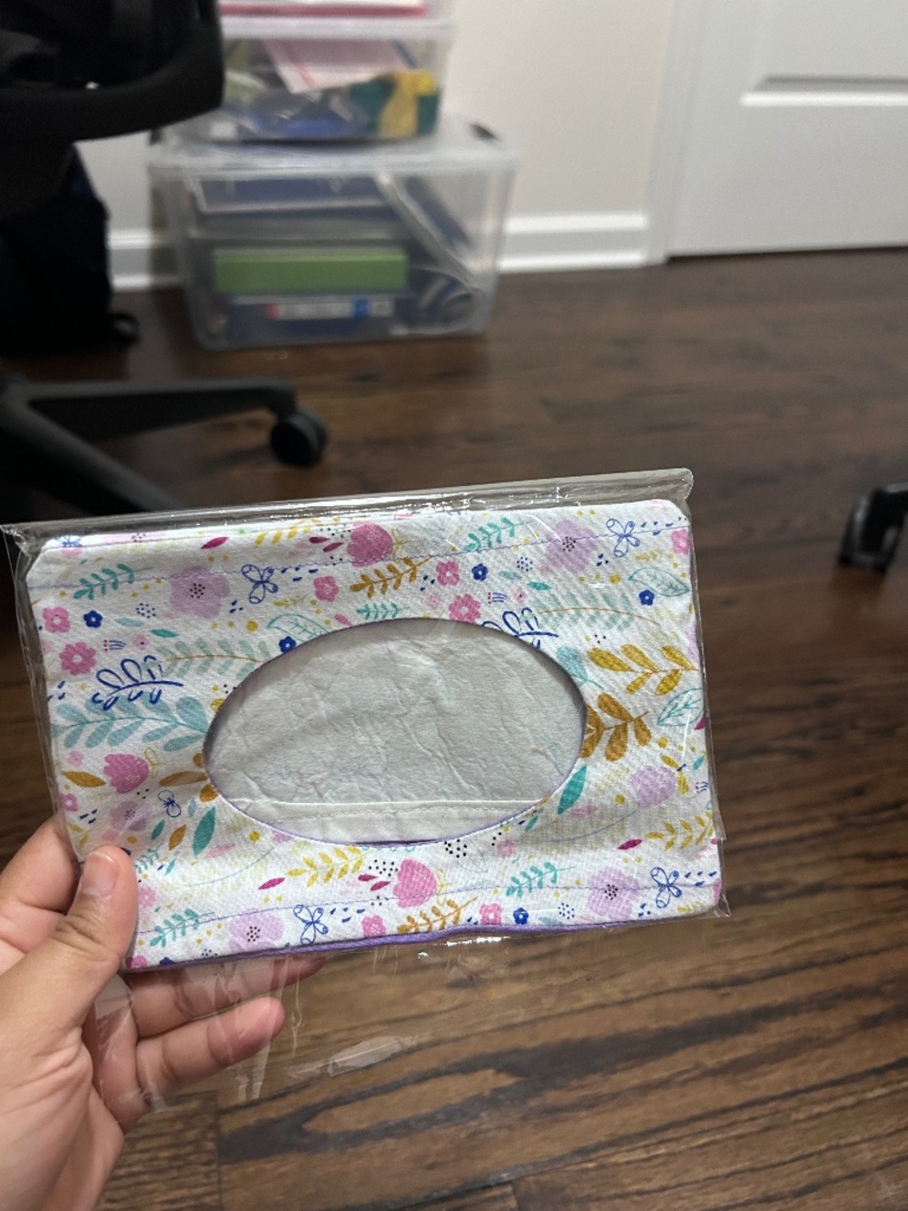 Handmade Floral Refillable Wipe Packet Holder | New